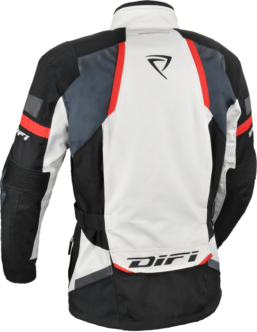 DIFI Explore Aerotex waterproof Motorcycle Textile Jacket light grey/black/red L Figure 2