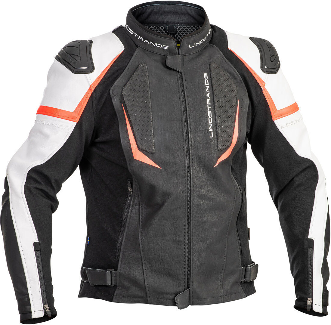 Lindstrands Sanden Motorcycle Leather Jacket black/white 60 Figure 1