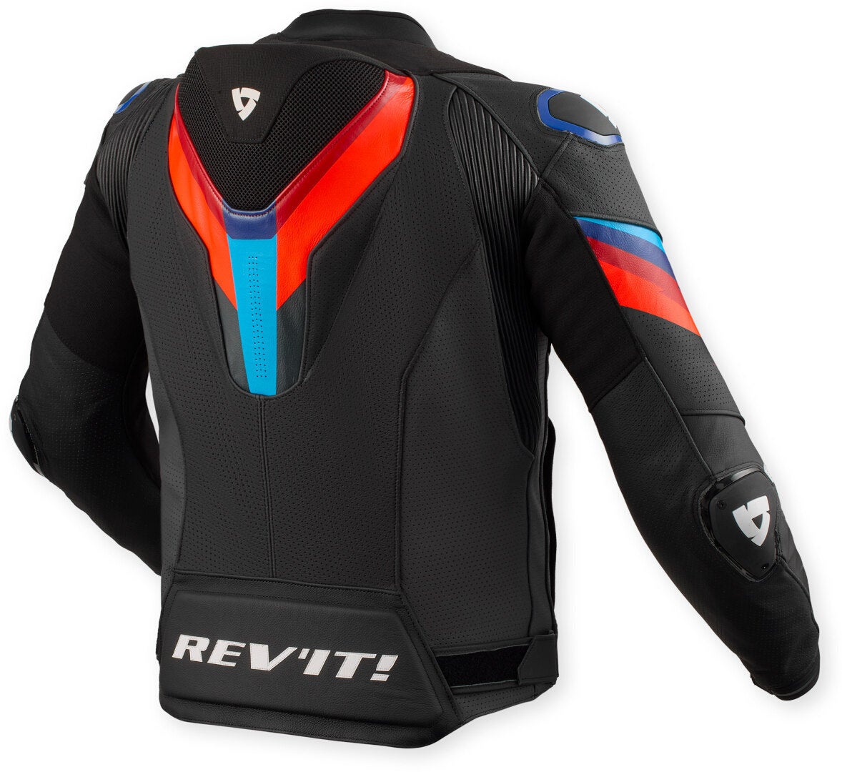 Revit Quantum 3 Pro perforated Motorcycle Leather Jacket black/red/blue 56 Figure 2