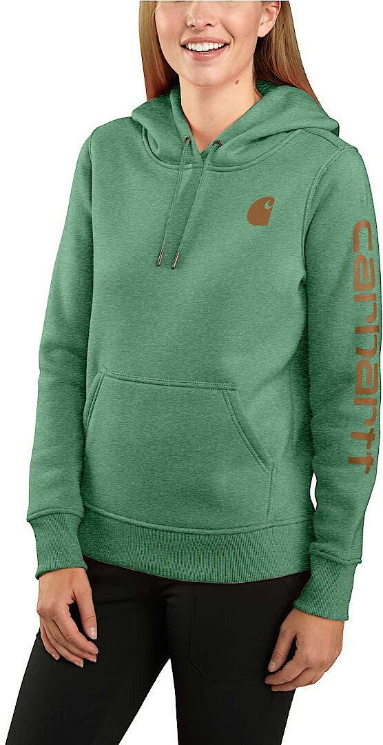 Carhartt Clarksburg Logo レディースパーカー 緑 L 図2