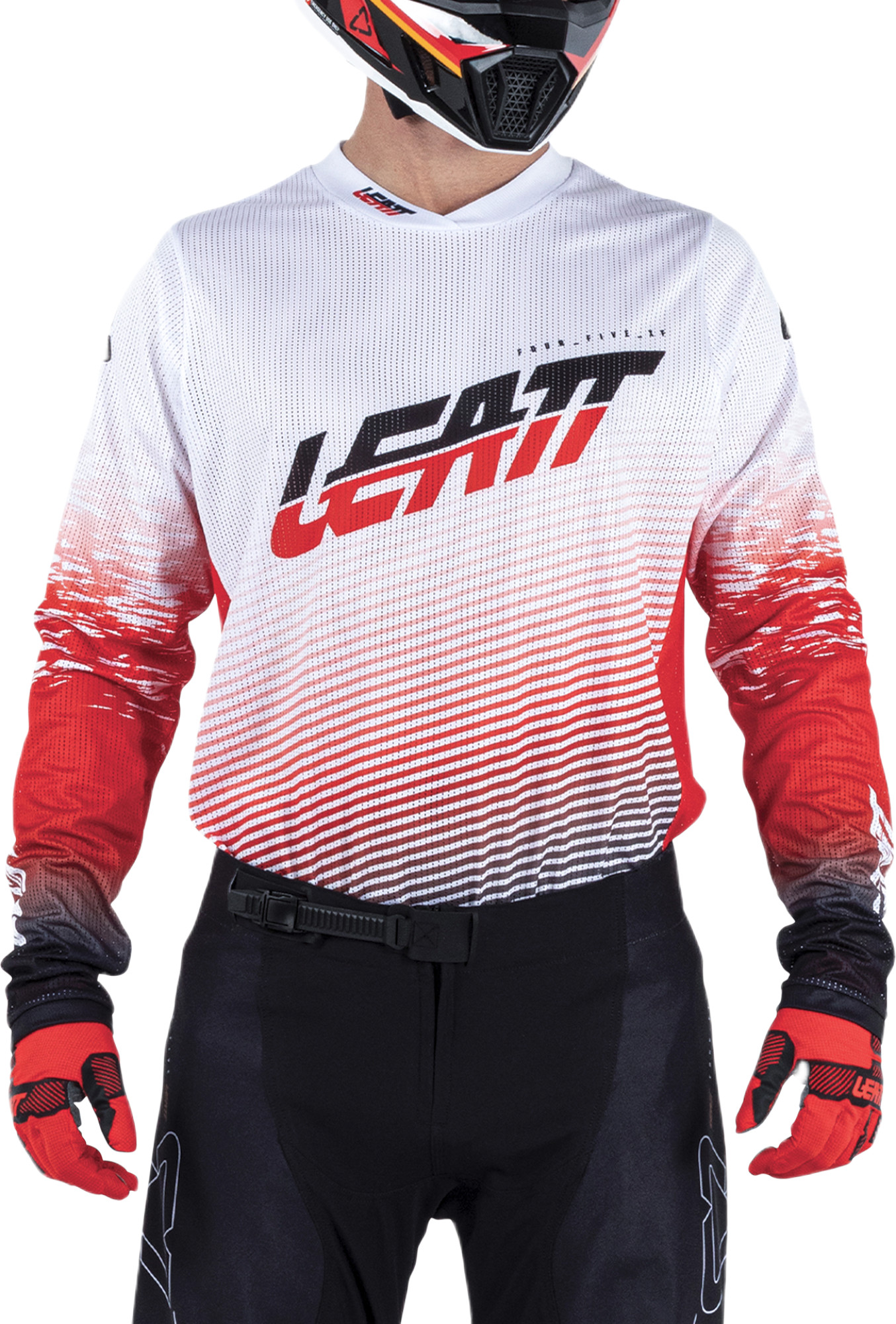 Leatt Moto 4.5 X-Flow V26 Motocross tröja vit/röd/svart L Figur 3