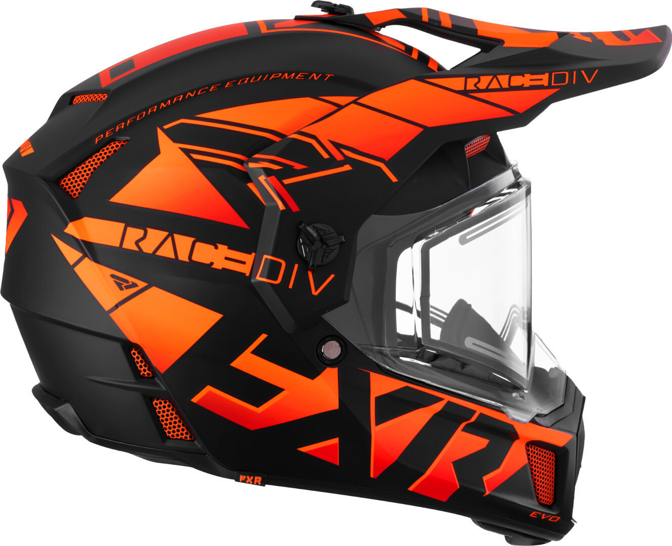 FXR Clutch X Evo Cască de snowmobil Negru mat/portocaliu XXL (63/64) Figura 3