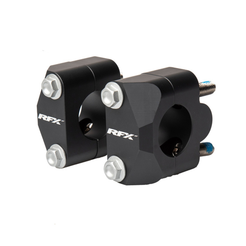 RFX Kit adaptador de manillar Race 22.2mm>28.6mm (Negro) universal Conversión a manillar oversize.