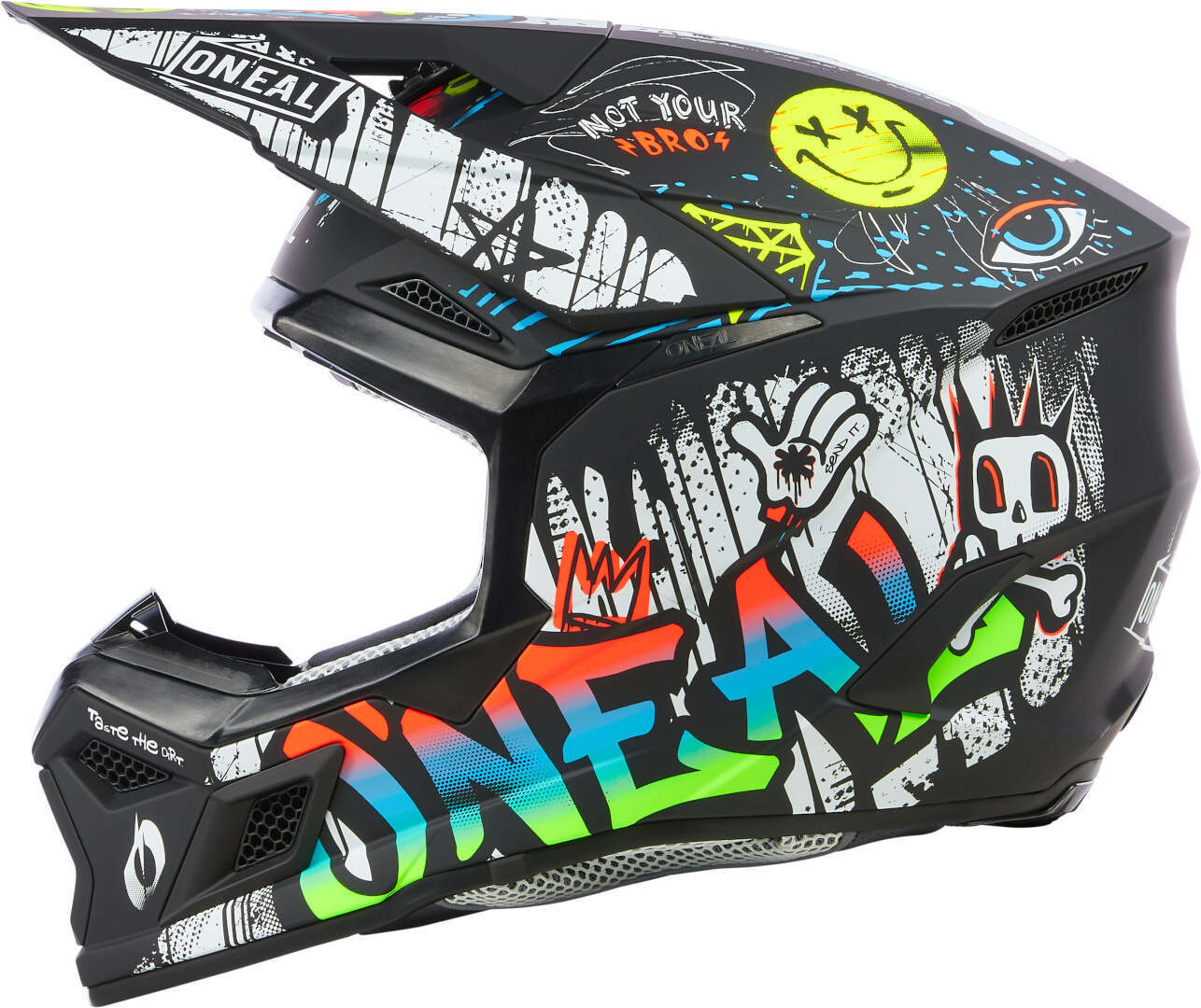 Oneal 3SRS Rancid bunter Kinder Motocross Helm Y/XL (54/55) Abbildung 3