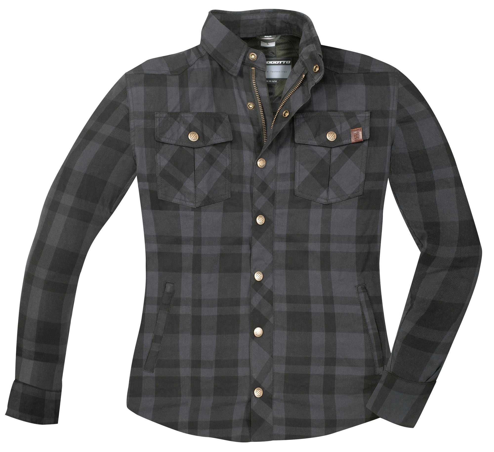 Bogotto Forgewood Camicia da moto nero/grigio S Figura 3