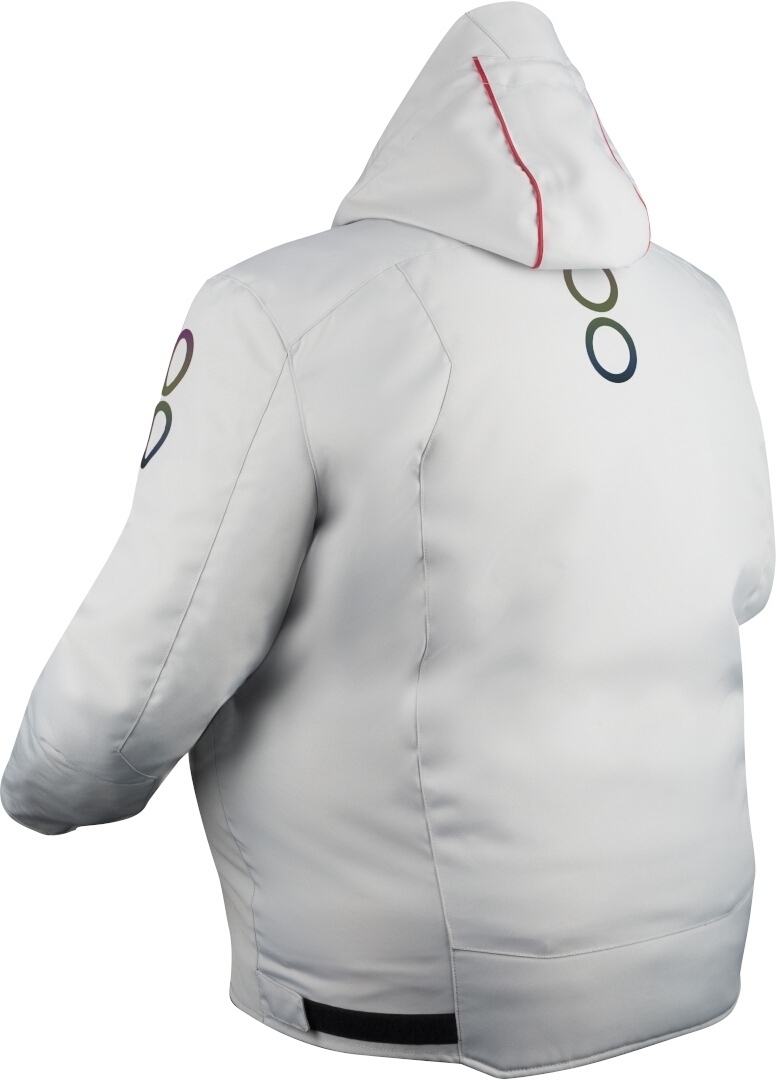 Bering Warwick King Size waterproof Motorcycle Textile Jacket light grey/red 5XL Figure 2