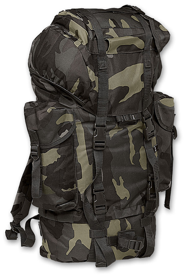 Brandit Nylon Rucsacul Negru/Camuflaj Figura 1
