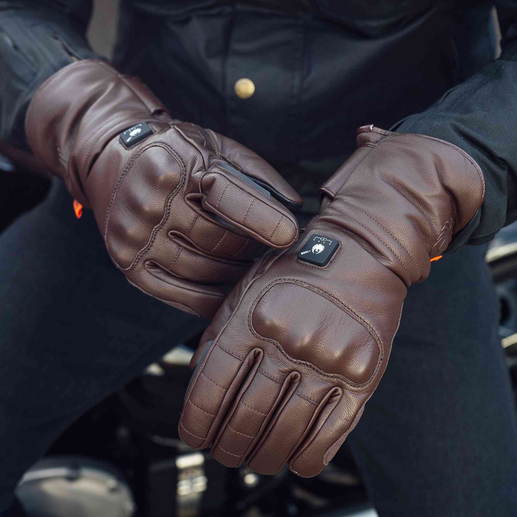 Merlin Bednell D3O heated waterproof Motorcycle Gloves brown M Figure 5