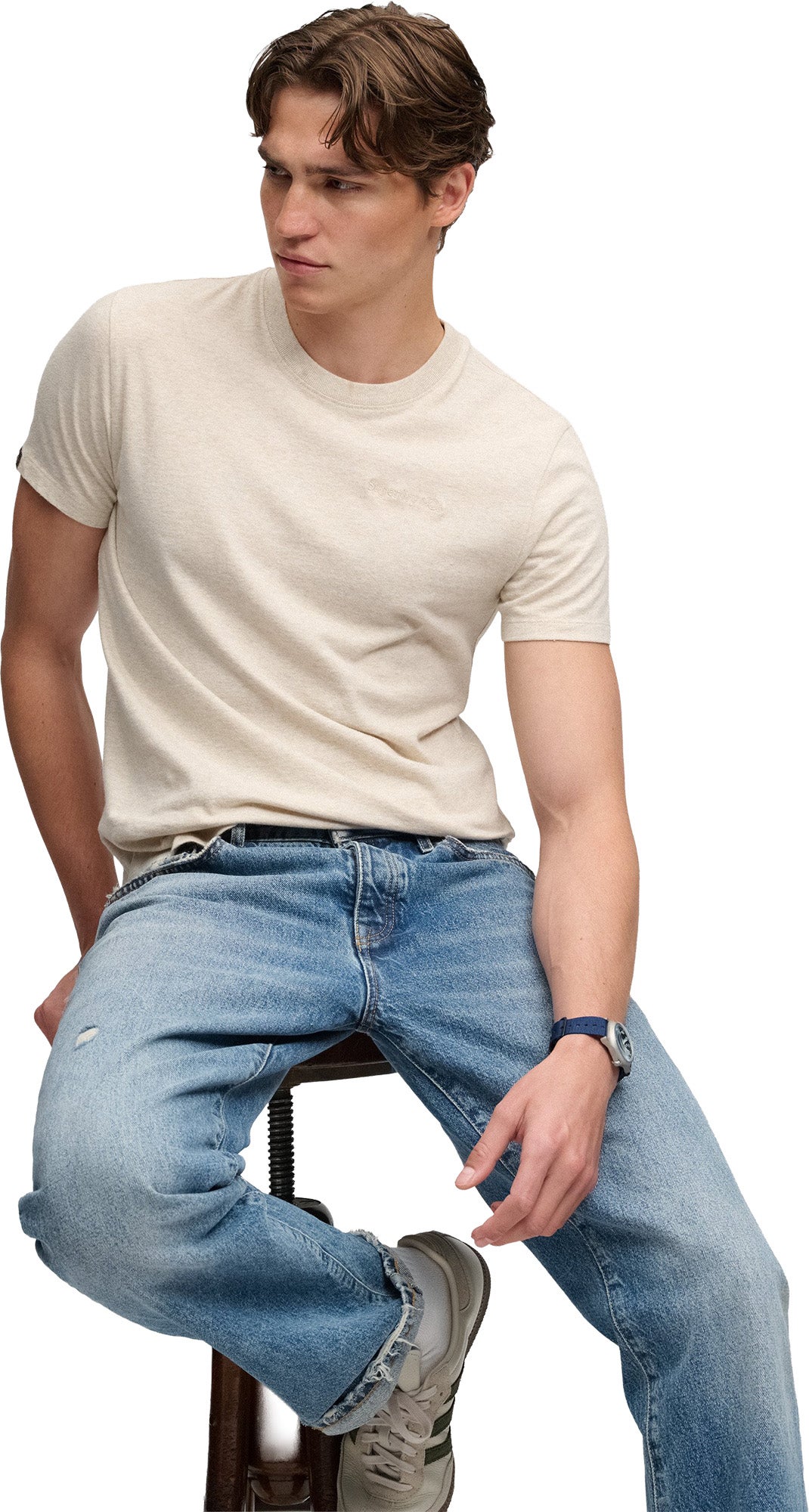 Superdry & Co Essential Company Logo Tricou Cremă M Figura 5