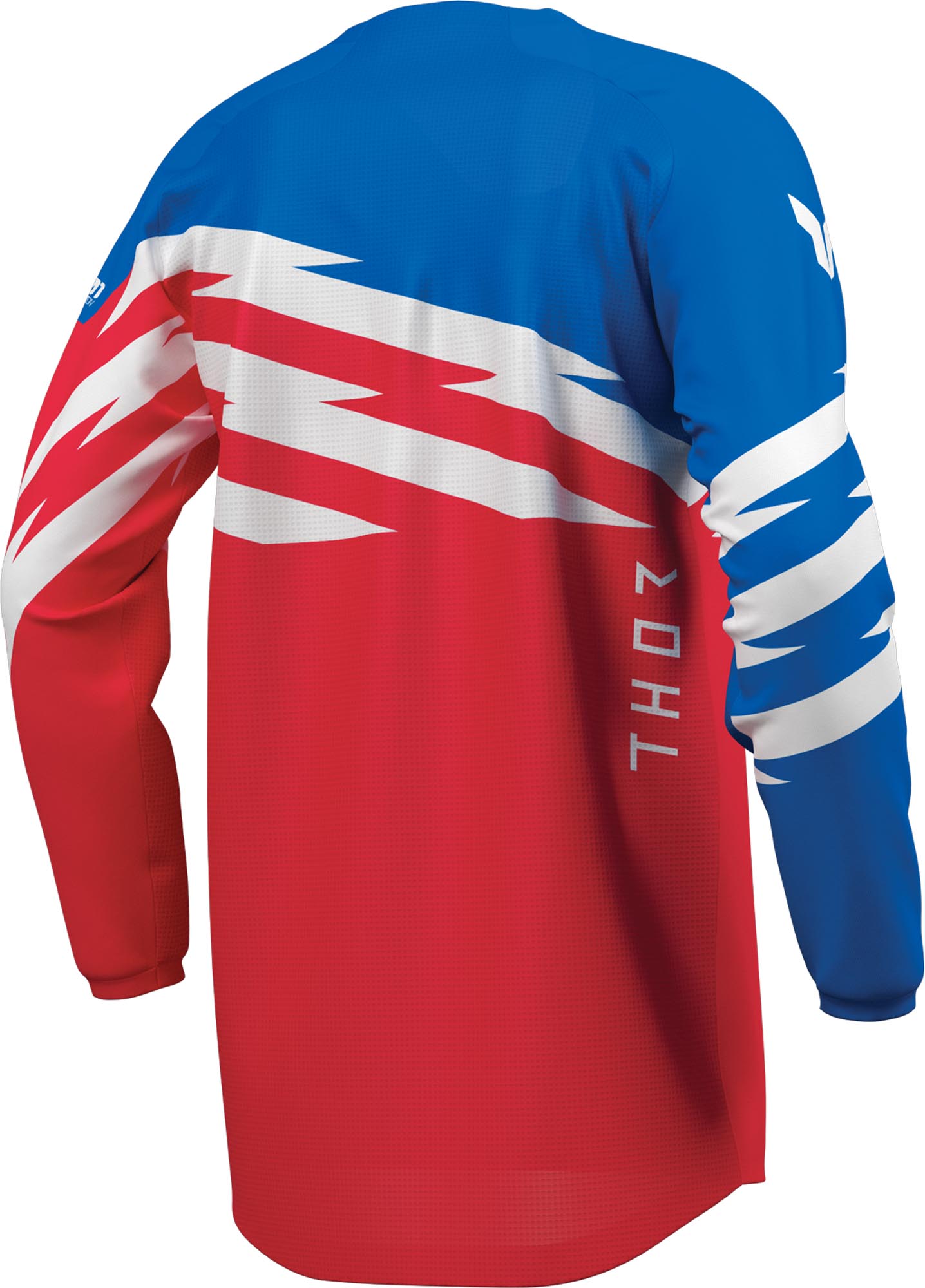 Thor Launchmode Shockie Maillot de motocross jeunesse bleu/rouge 2XS Figure 3