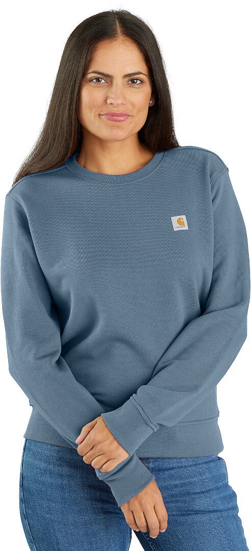 Carhartt Relaxed Fit Midweight French Terry Crewneck Dame Sweatshirt blå XL Figur 2