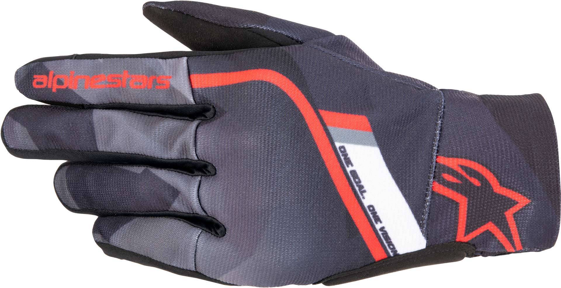Alpinestars Reef Motorcykel handsker sort/grå/rød M Figur 1