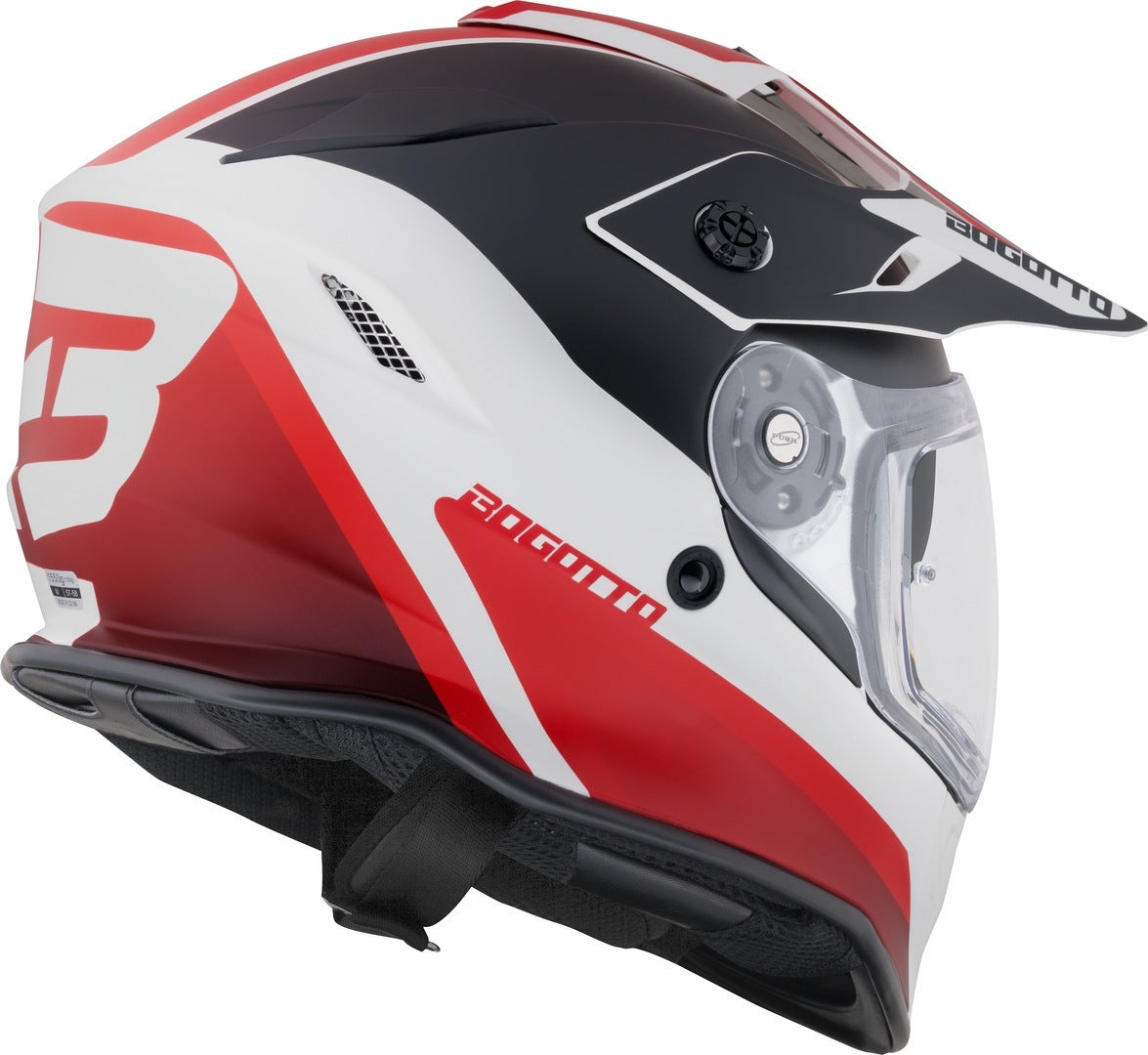 Bogotto H331 BT Tour EVO Bluetooth Enduro Helmet black matt/red/white 2XL Figure 4