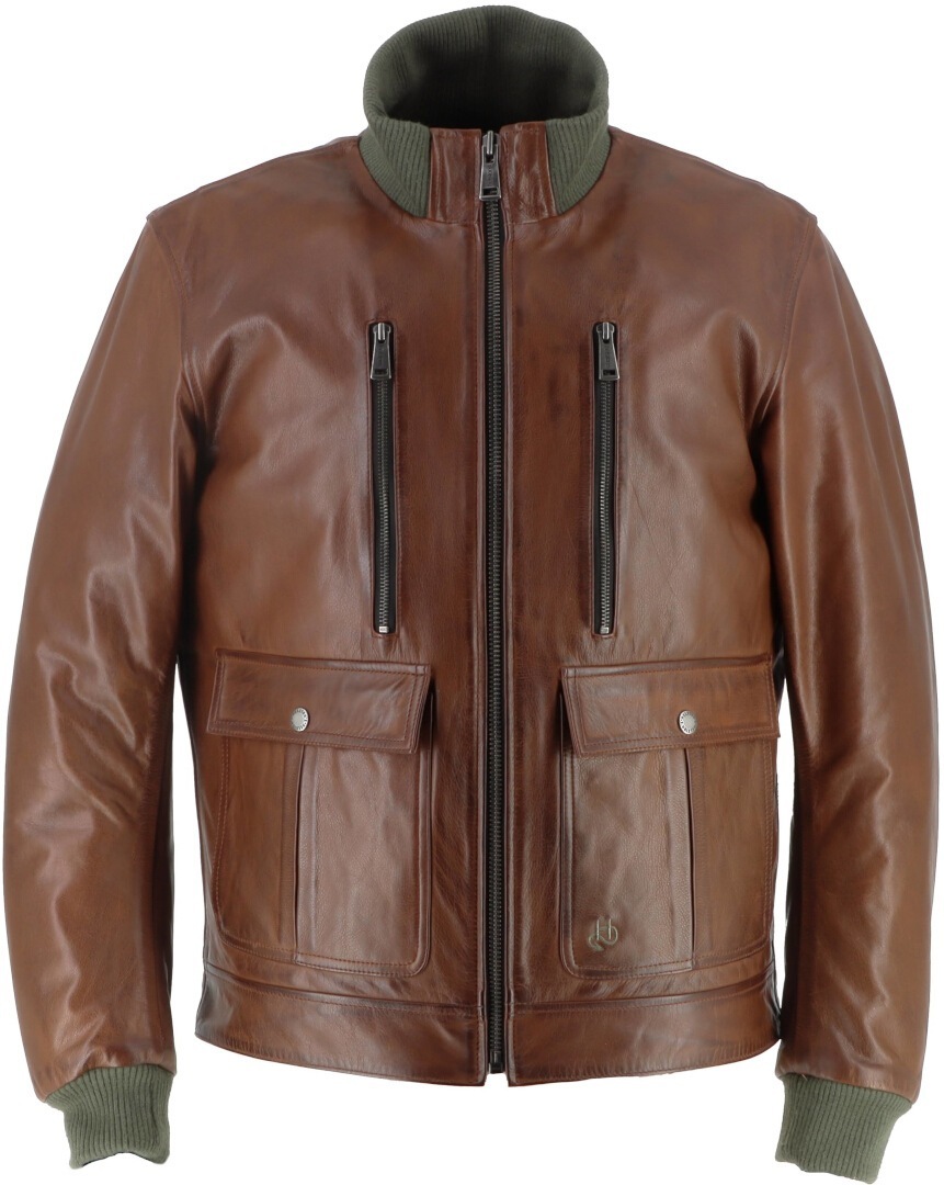 Helstons Downtown Motorrad Lederjacke braun M Abbildung 1