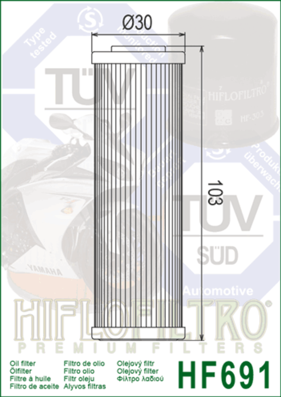Hiflofiltro Oljefilter - HF691 Figur 3