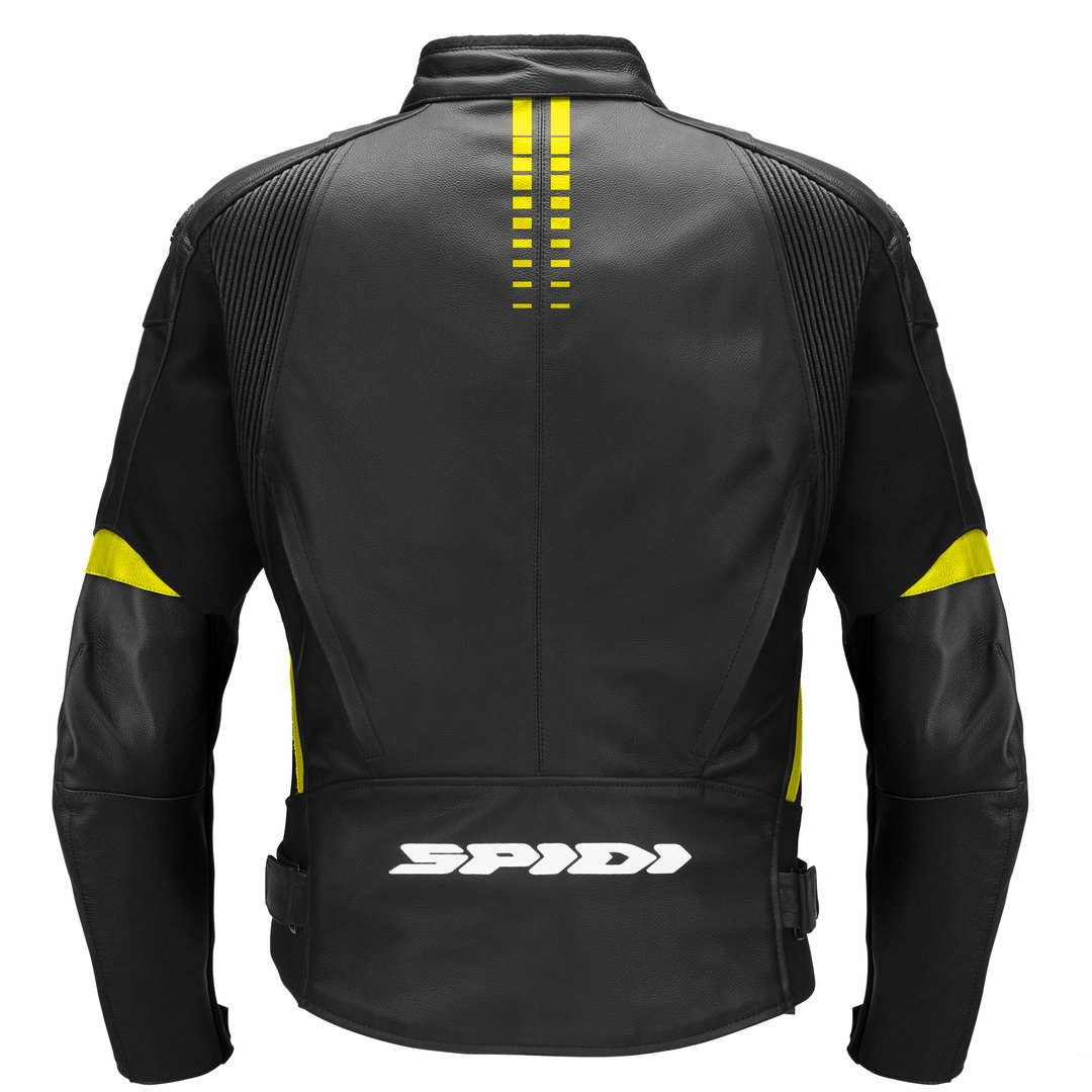 Spidi NKD-1 Motorcycle Leather Jacket black/yellow 52 Figure 2