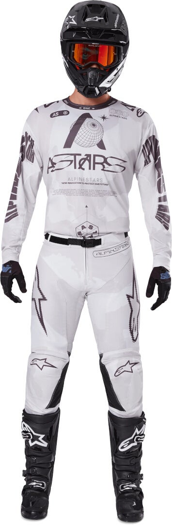 Alpinestars Racer Hollow Motocross Jersey hellgrau/dunkelgrau XL Abbildung 2