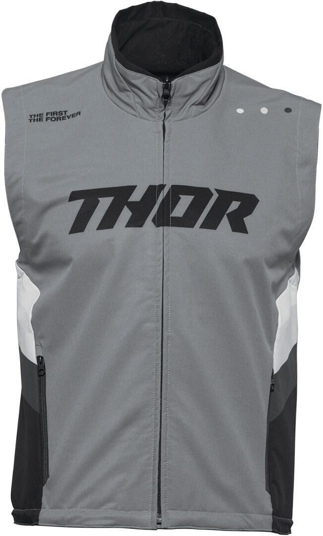 Thor Warm Up Vestă de motocross gri/negru S Figura 1