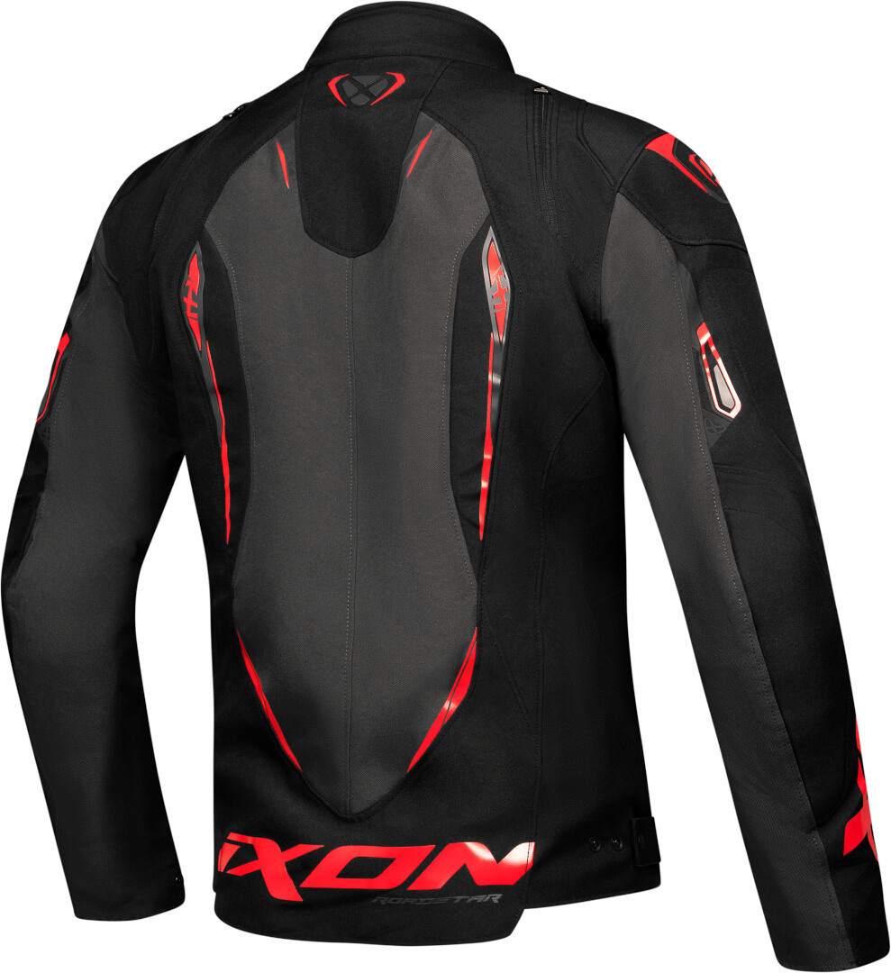 Ixon Roadstar Waterproof Motorcycle Textile Jacket black/anthracite/red XL Figure 2