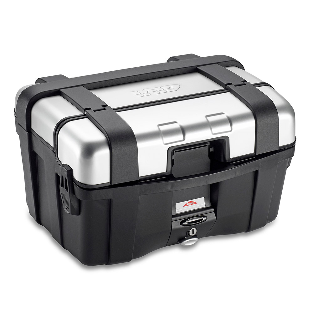 GIVI Trekker 46 Monokey Aluminiumtopplåda / sidopannier set Svart/Silver 92 Ltr. Figur 1