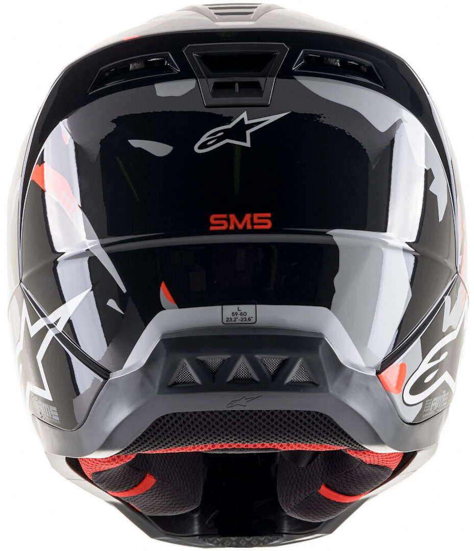 Alpinestars S-M5 Rover Cască de motocross Negru/Gri/Roșu XXL (63/64) Figura 4