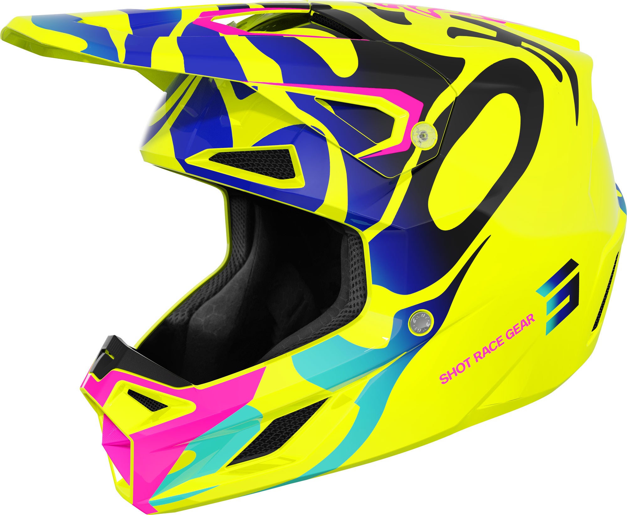 Shot Speed Ghost Capacete de motocross juvenil amarelo Y/M (51/52) Figura 1