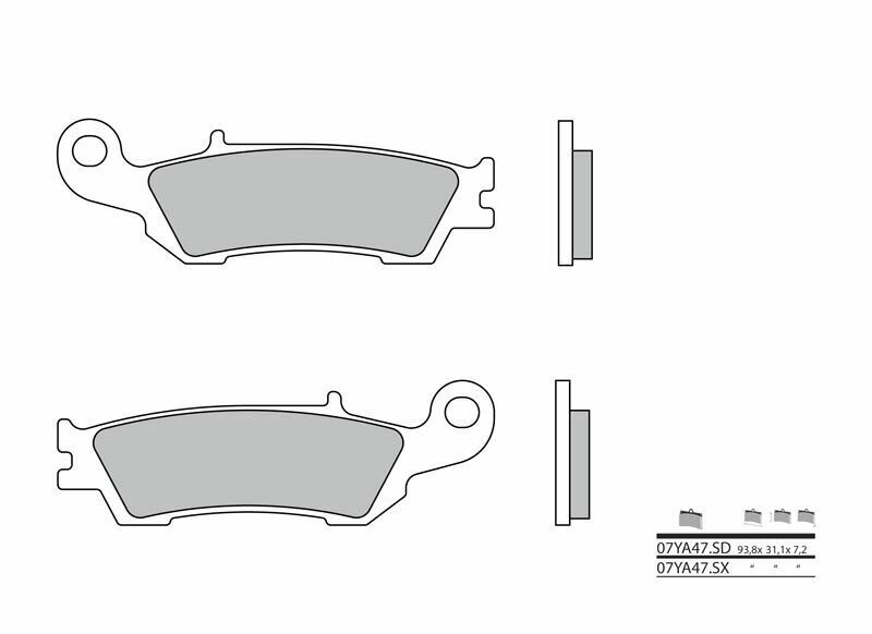 Brembo S.p.A. Bromsbelägg Off-Road sintrad metall - 07YA47SX Figur 1
