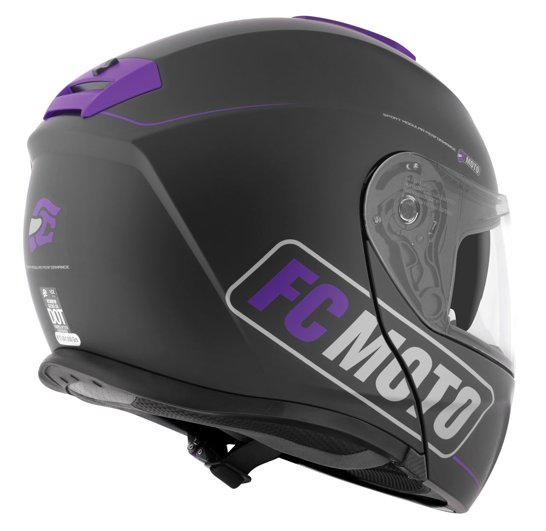 FC-Moto Novo Straight Casco nero/viola S (55/56) Figura 4