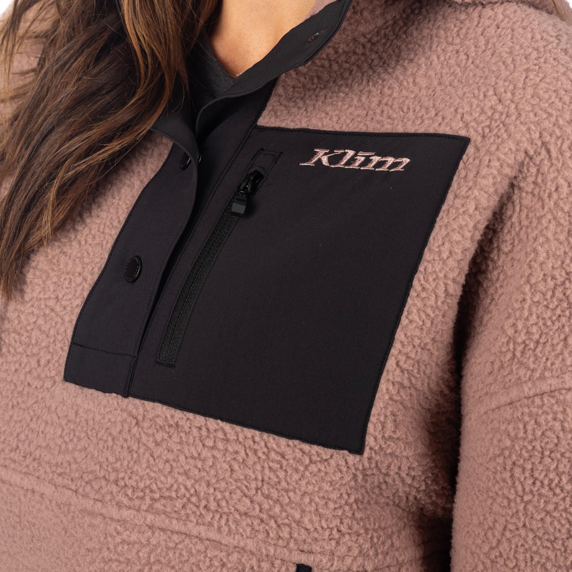 Klim Sira High Pile Moletom de Moleç Feminino malva XL Figura 5