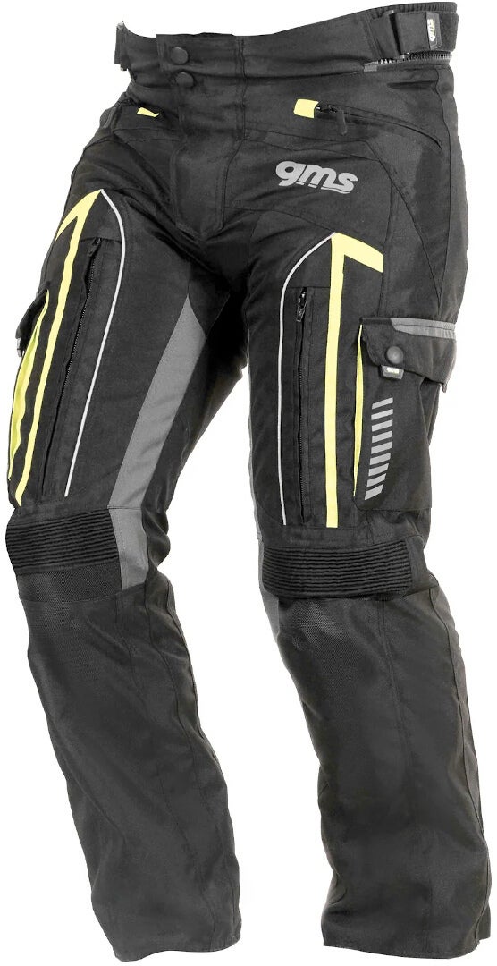 GMS Everest Motorcycle Textile Pants black/yellow M Figure 1