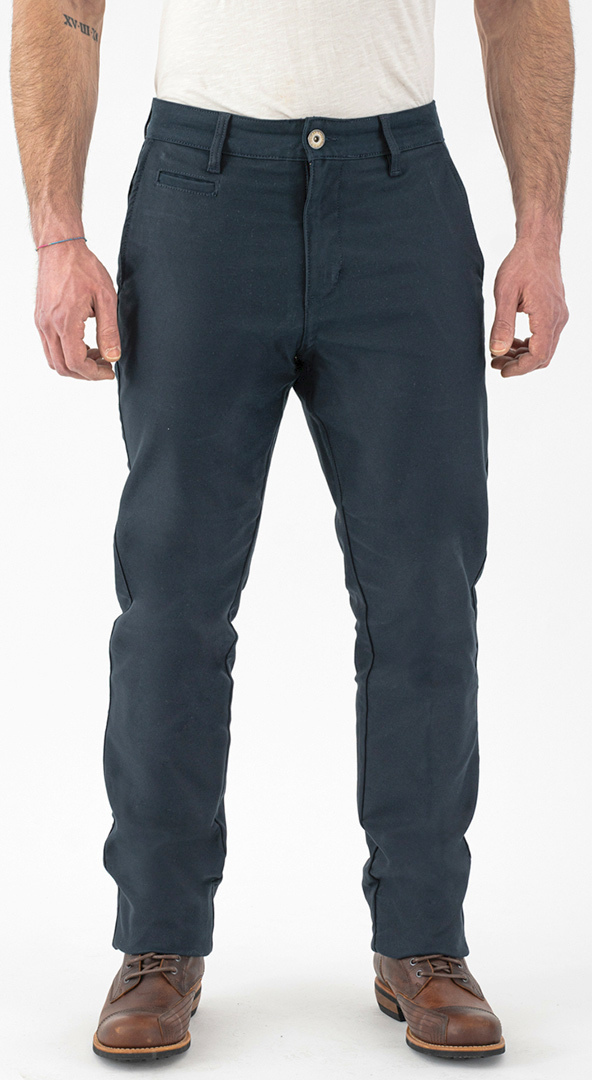 Rokker Navy Chino Calças têxteis da motocicleta 34 Figura 1