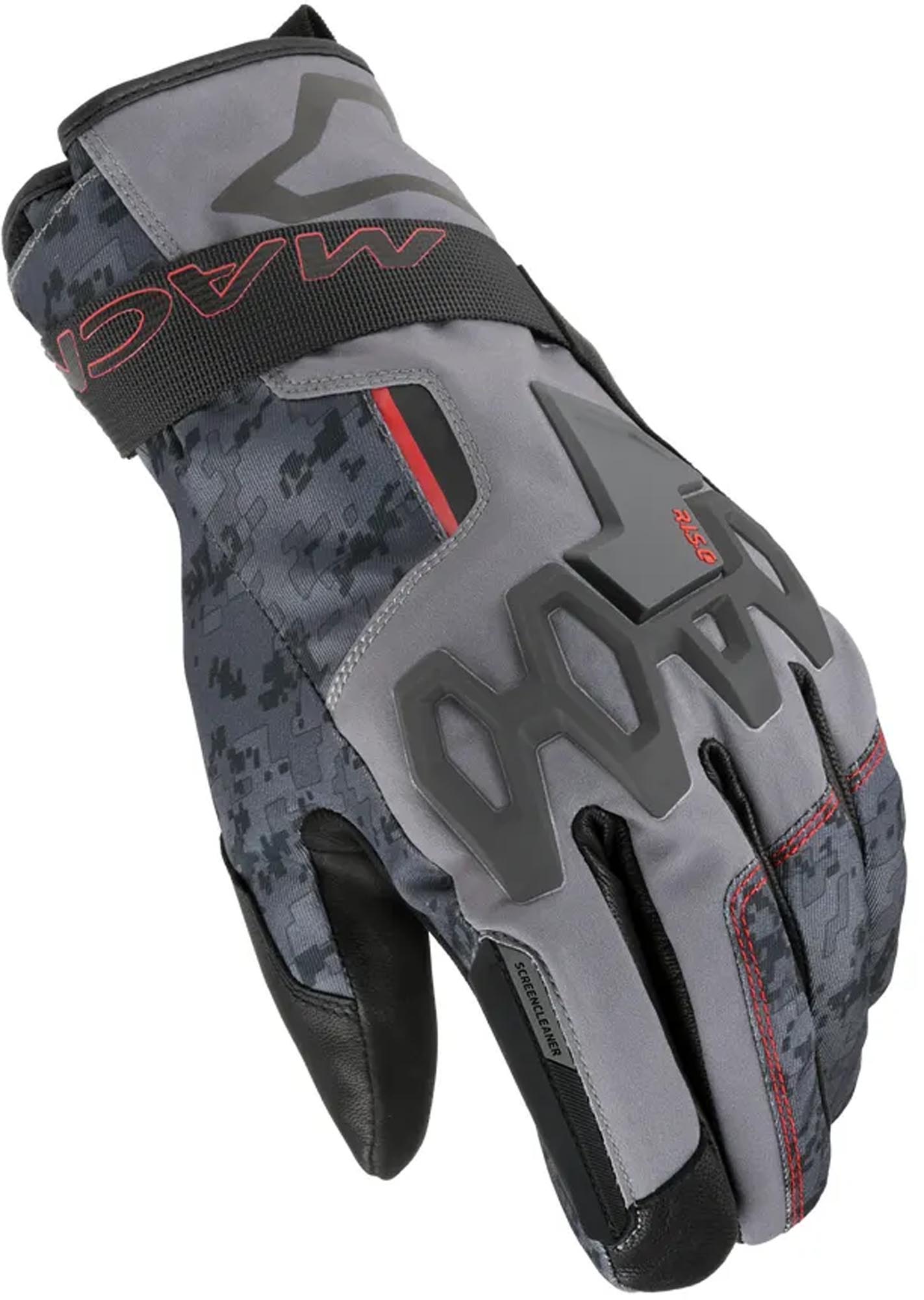 Macna Arcalon RTX wasserdichte Winter Motorrad Handschuhe grau/schwarz/rot L Abbildung 1