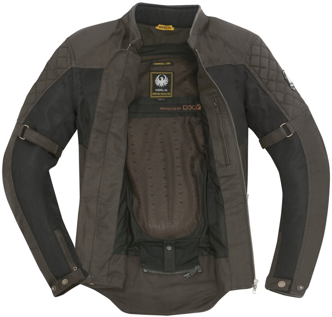 Merlin Chigwell Lite Motorcycle Waxed Jacket olive XL Figure 4