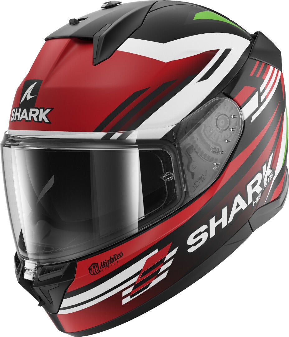Shark D-Skwal 3 Firstlap Casque Noir/Blanc/Rouge/Vert M (57/58) Figure 1