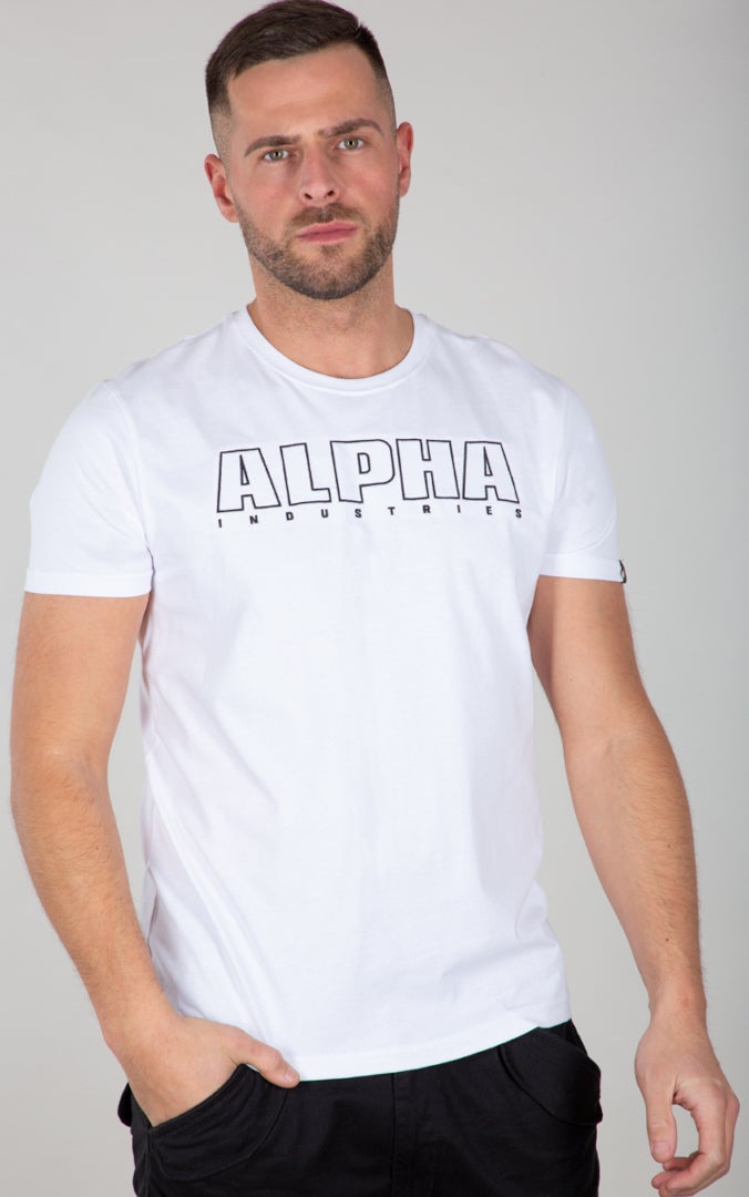 Alpha Industries Alpha Embroidery Heavy T-Shirt white/black M Figure 1