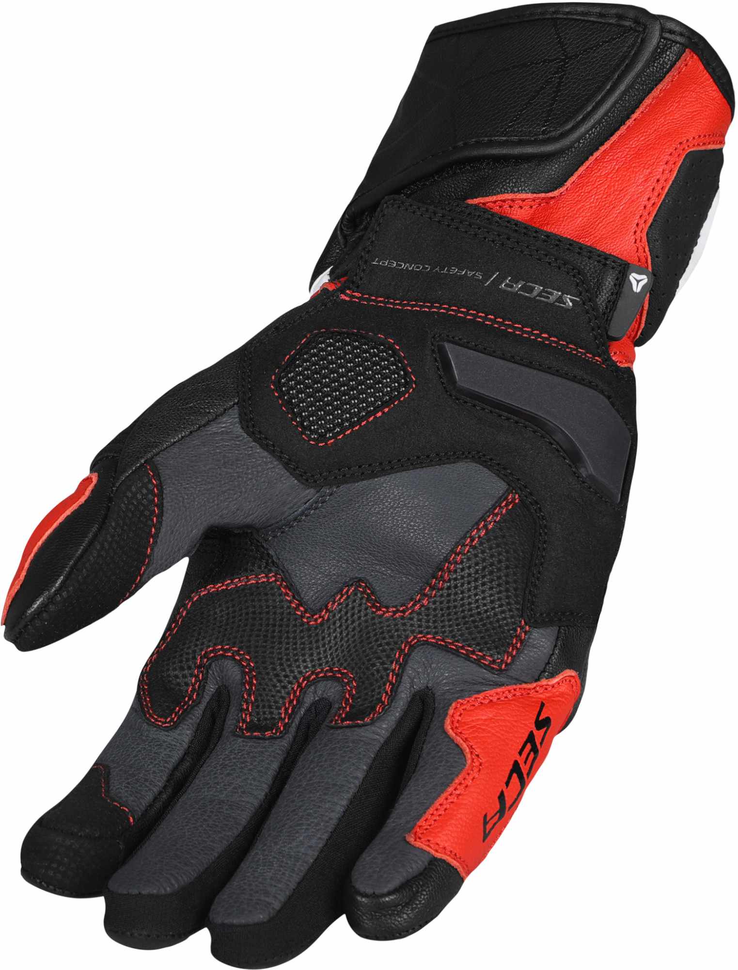 Seca Atom Motorcycle Gloves black/red M Figure 3