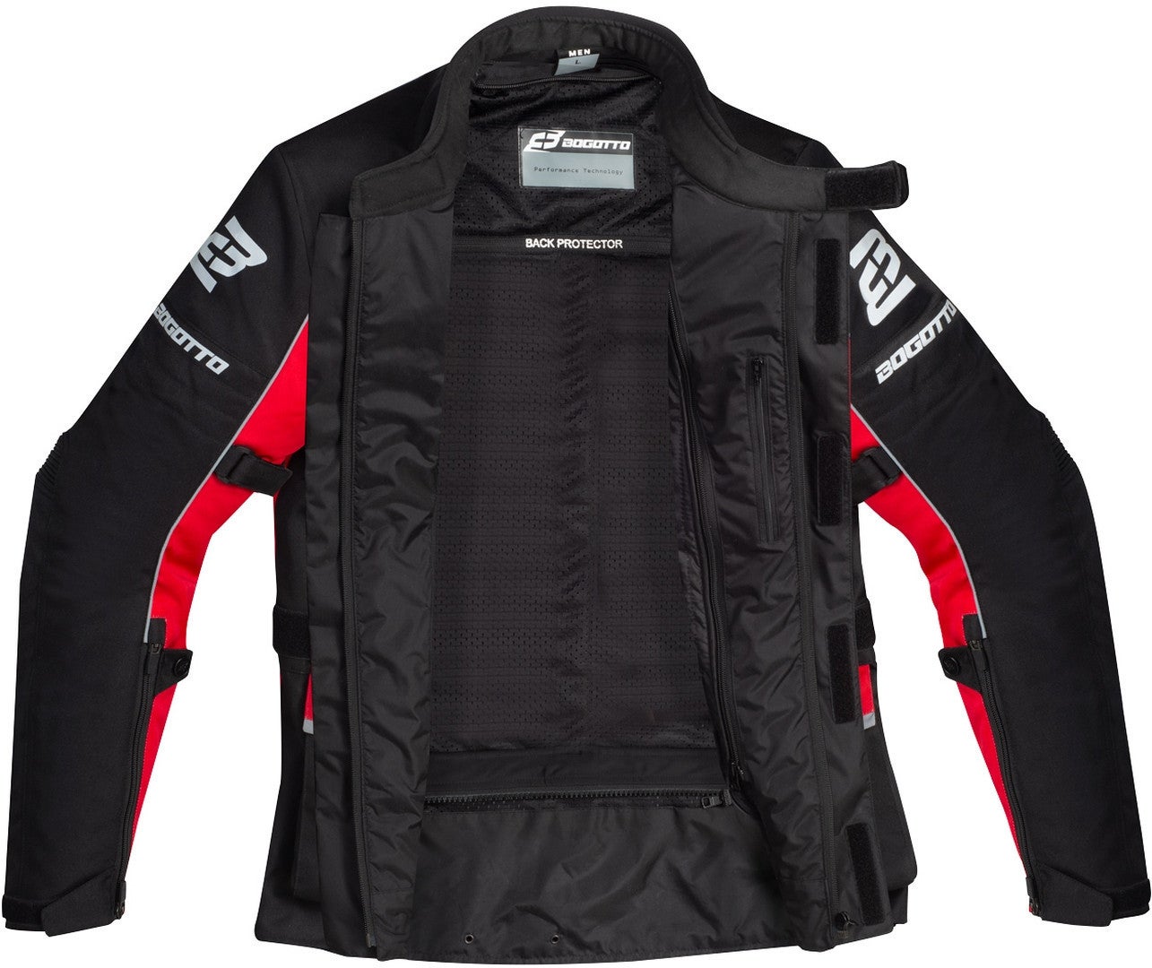Bogotto Tampar Tour waterproof Motorcycle Textile Jacket black/red XL Figure 3