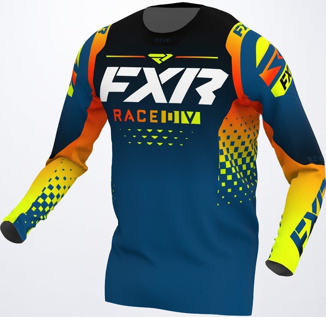 FXR Revo RaceDiv Motocross Jersey blå/orange M Figur 1