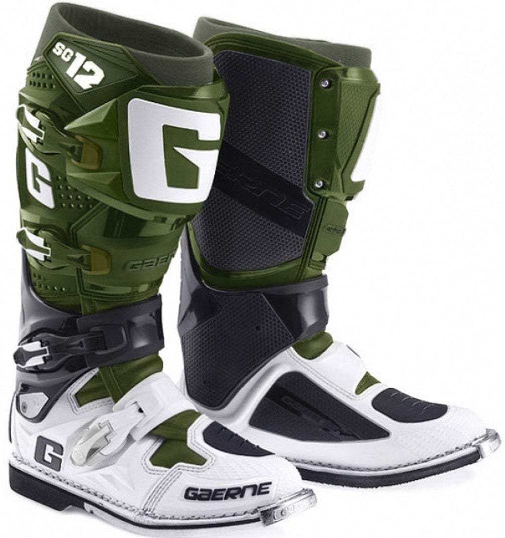 Gaerne SG-12 Bottes de motocross Noir/Blanc/Vert 42 Figure 1