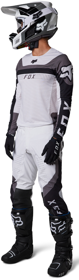 FOX Flexair Efekt Motocross trøje Sort/hvid M Figur 8