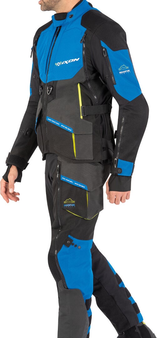 Ixon Ragnar Motorcycle Textile Jacket black/anthracite/blue XL Figure 4