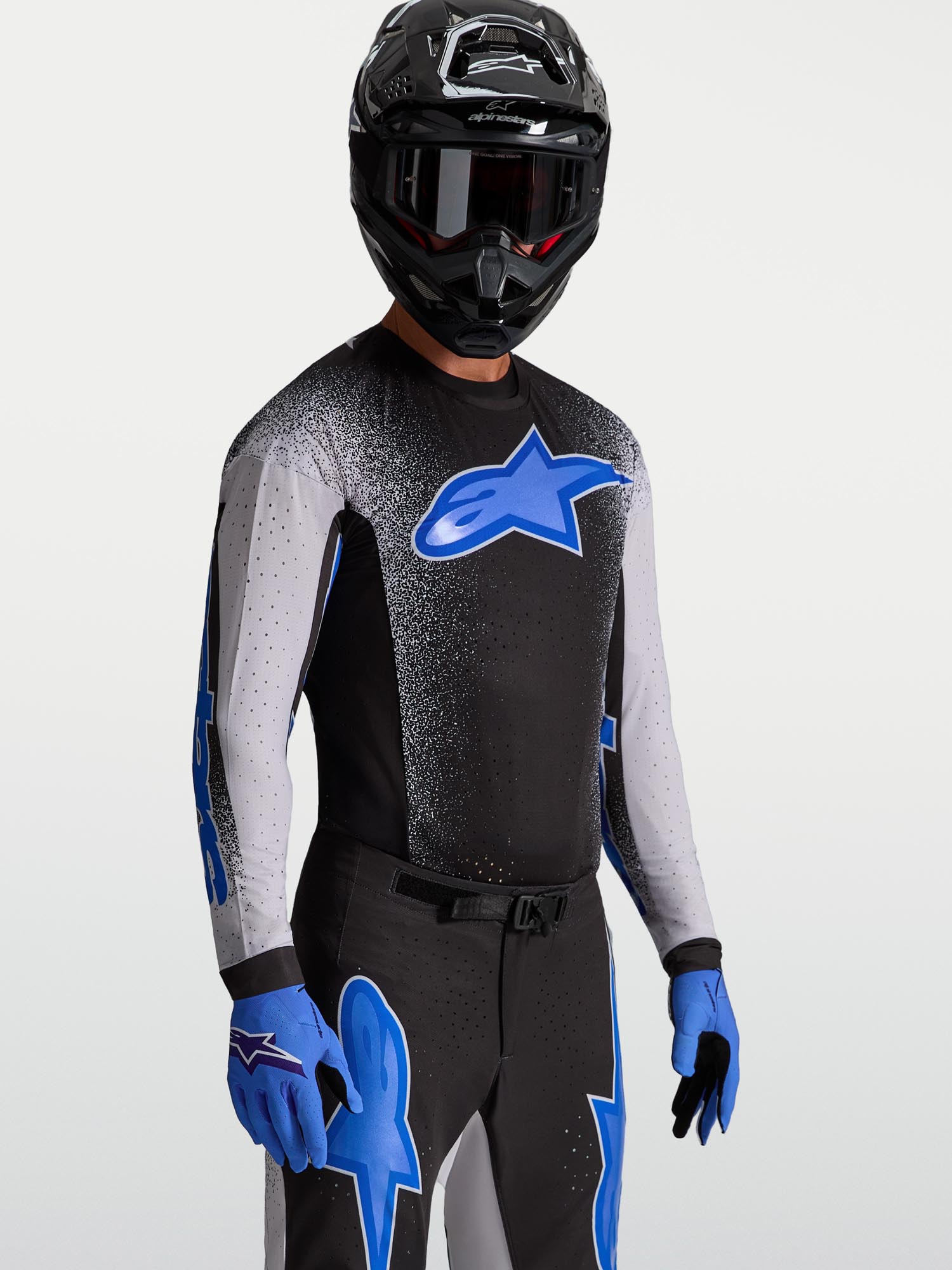 Alpinestars Supertech Hiten AFD Motocross Jersey black/blue/purple M Figure 4