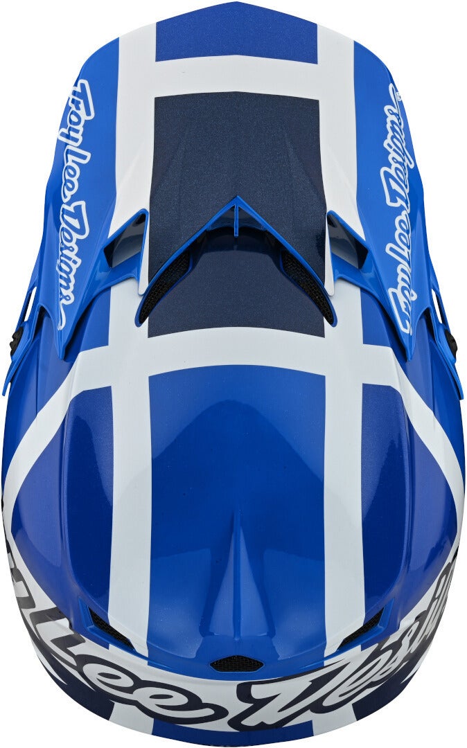 Troy Lee Designs SE4 Polyacrylite MIPS Quattro Motocross Helm blau/weiß XL (60/61) Abbildung 2