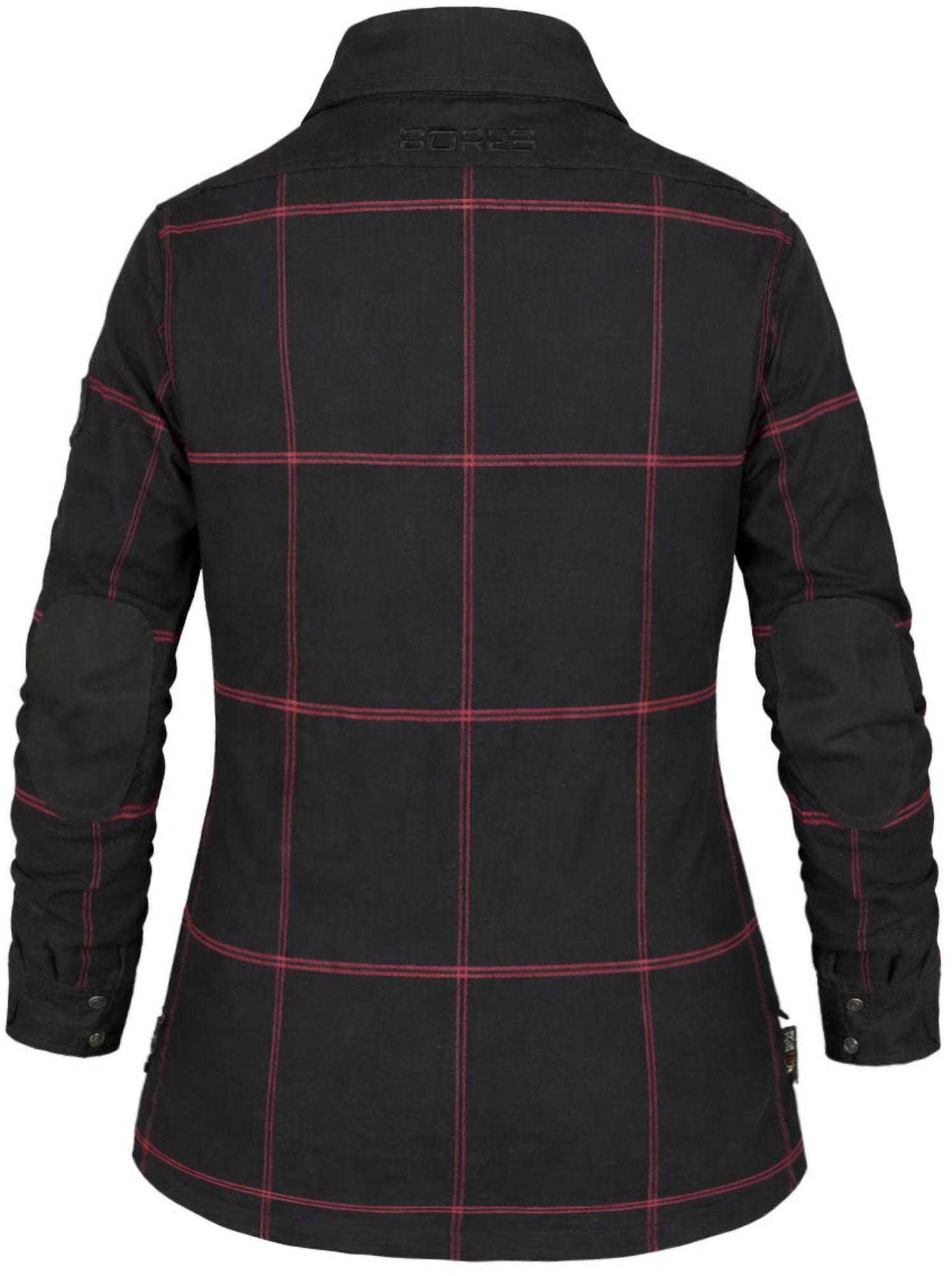 Bores Lumberjack Premium Plus Bortexx Damer Motorcykelskjorte AAA sort/rød S Figur 3