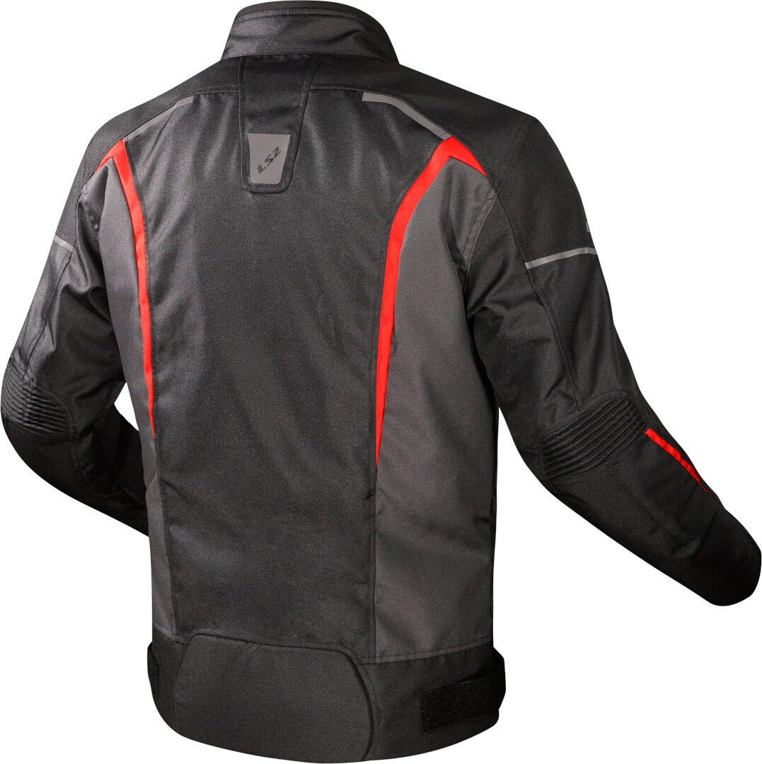 LS2 Sepang waterproof Motorcycle Textile Jacket black/grey/red XXL Figure 2