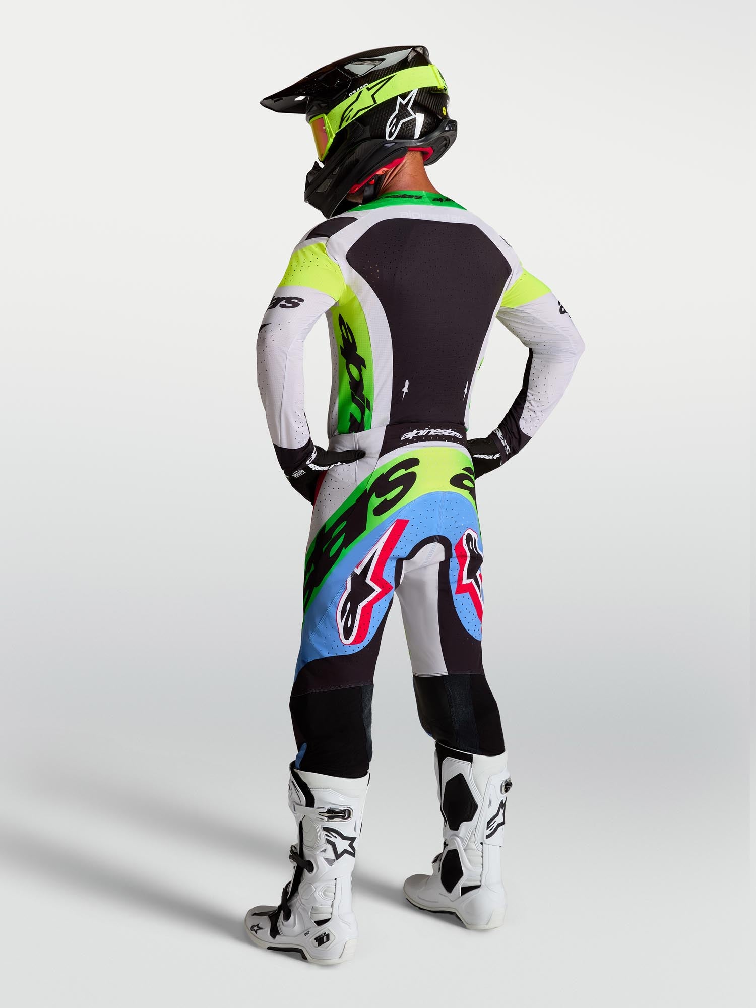 Alpinestars Supertech Dyna Motocrosstrøje lilla/sort/grøn XL Figur 8