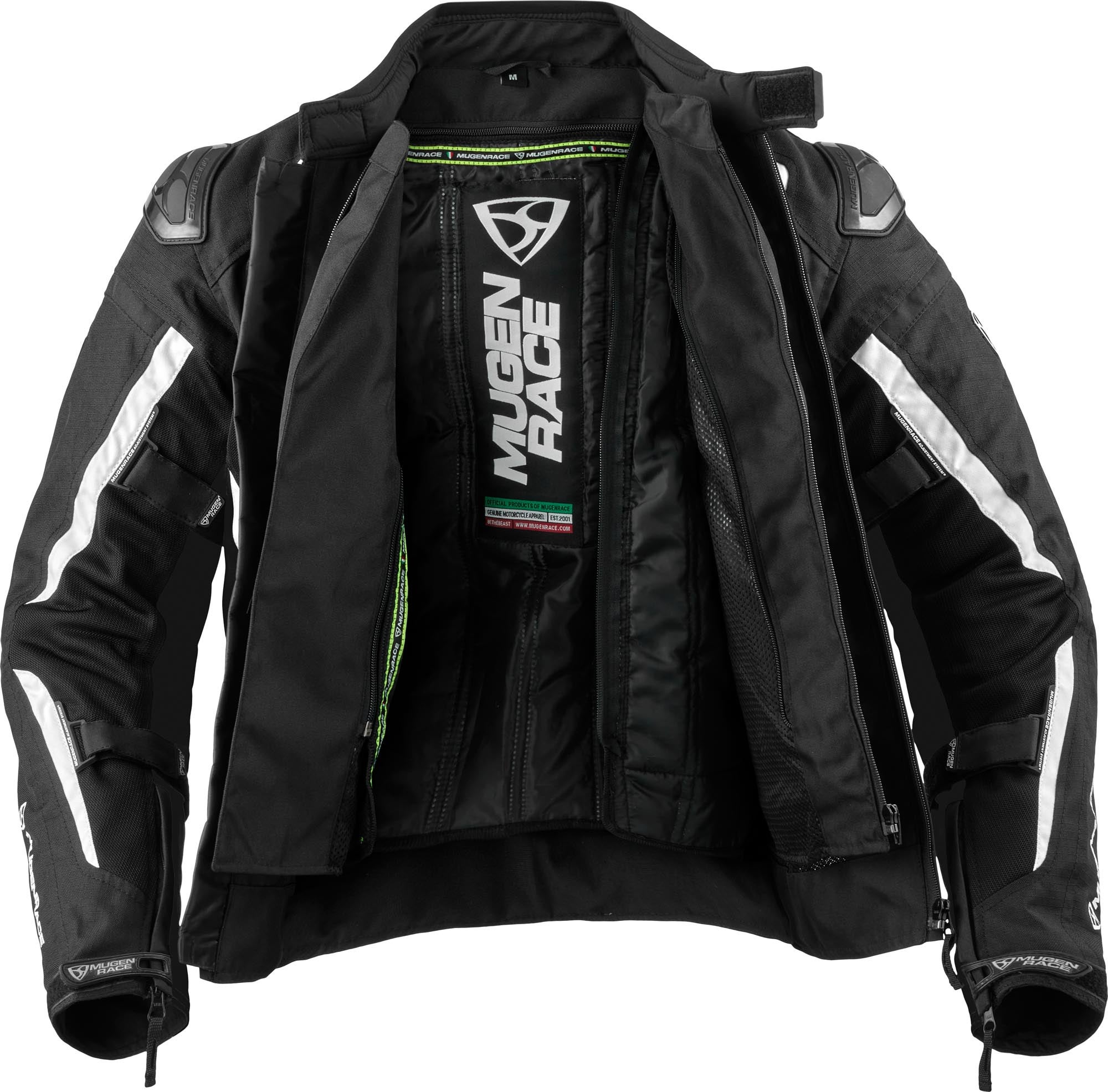 MUGENRACE Diavolo-1 waterproof Motorcycle Textile Jacket black/white L Figure 5