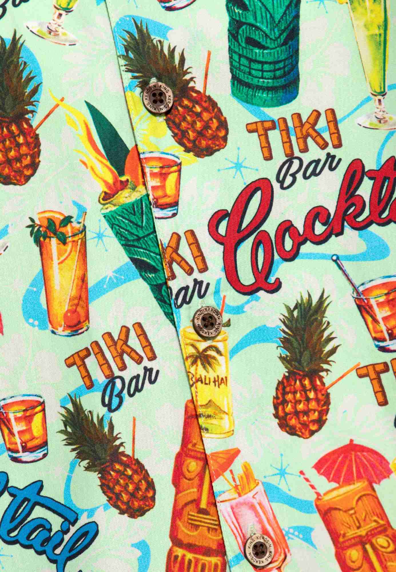 King Kerosin Tiki Cocktails Camicia a maniche corte Multicolore M Figura 4