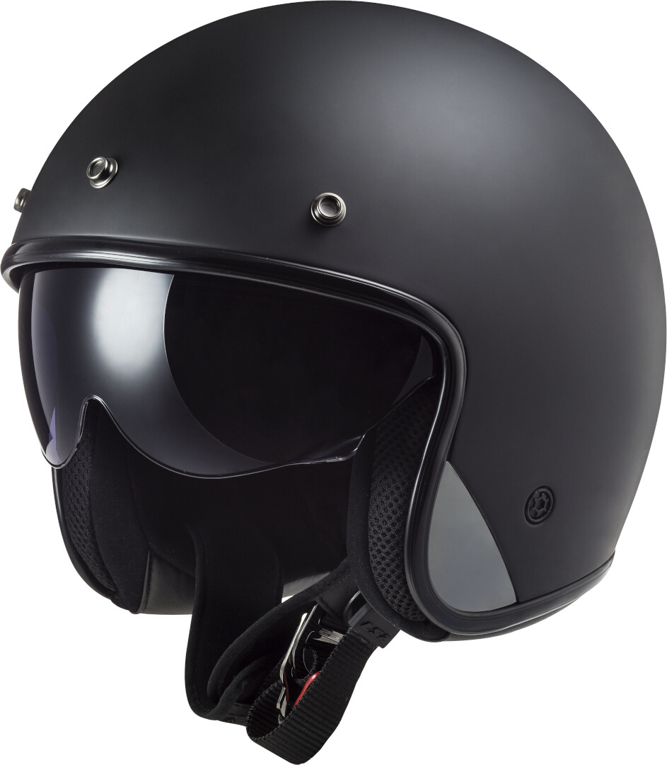 LS2 OF601 Bob Solid Casque Jet Noir mat M (57/58) Figure 1