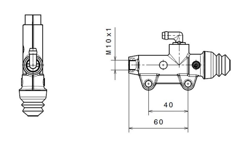 Brembo S.p.A. Pompa freno posteriore naturale Ø11mm Figura 1